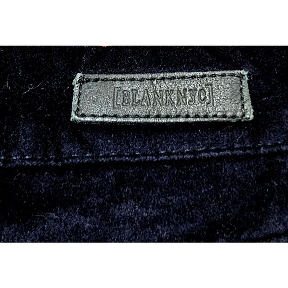 Blanknyc Woman's Navy Velvet Skinny Pants Size 26 With Button Closure &‎ Pockets - Picture 6 of 10